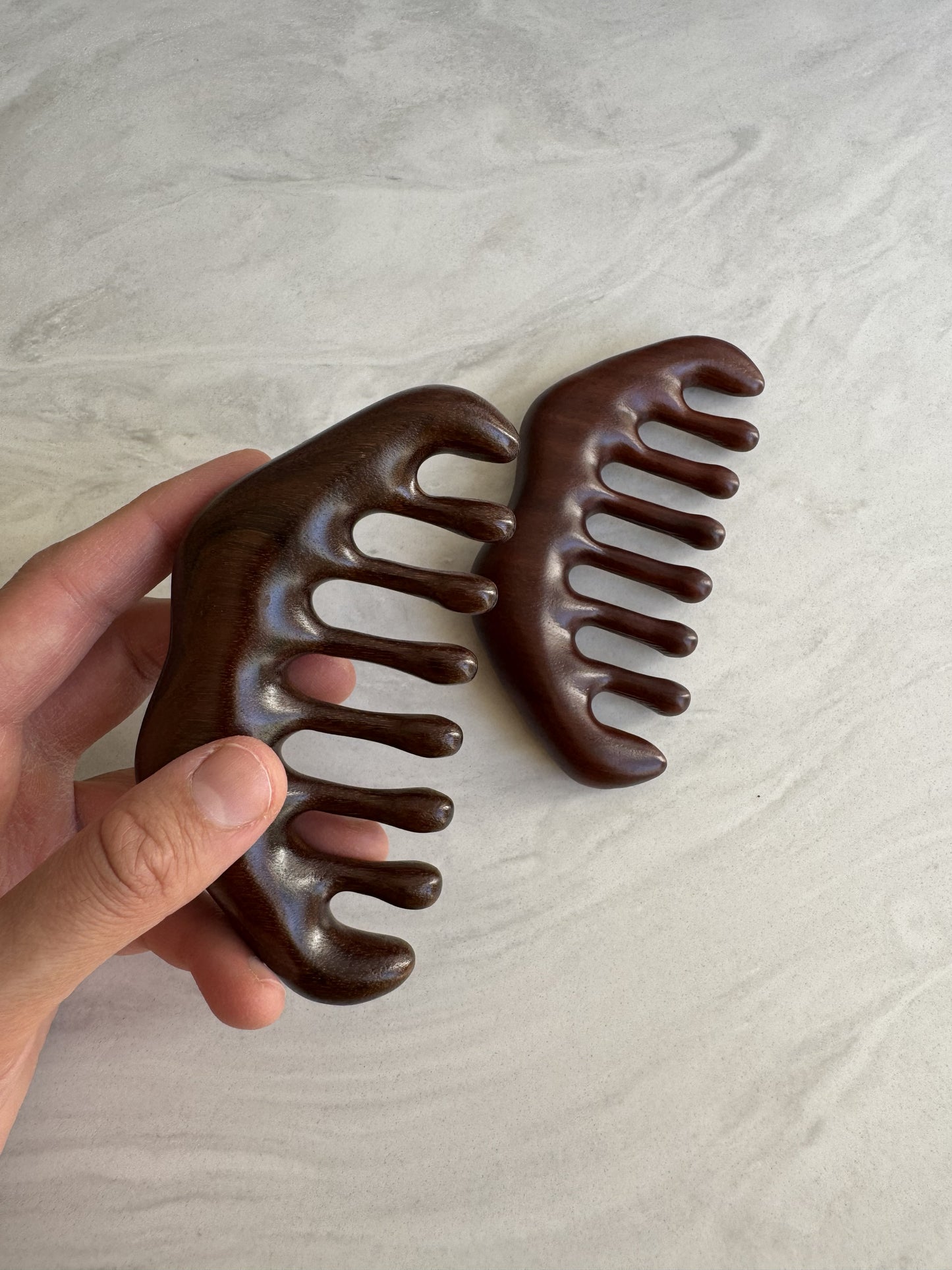 Wooden Wide-Tooth Comb